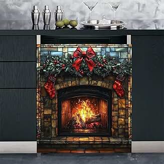 Stained Glass Fireplace Magnet for Kitchen Decor