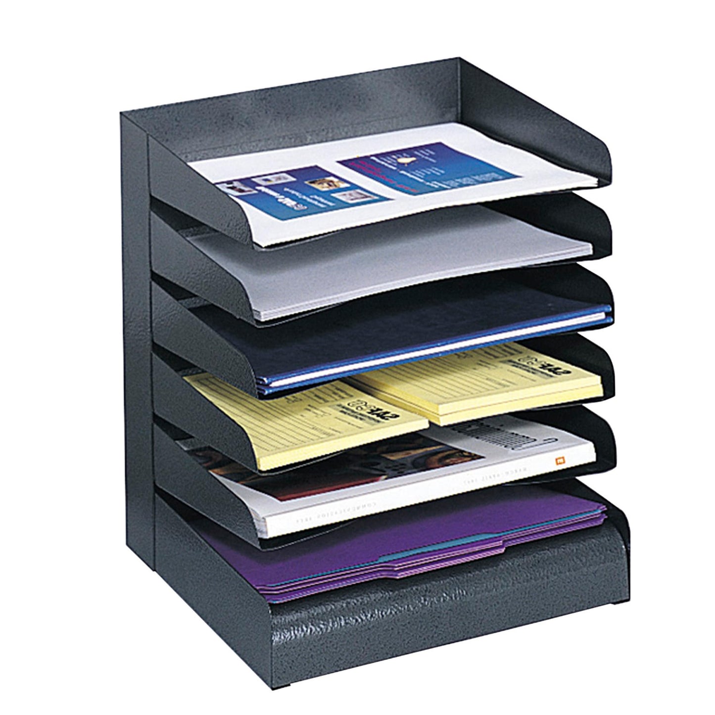 Six-Shelf Steel Desk Organizer for Office and Classroom