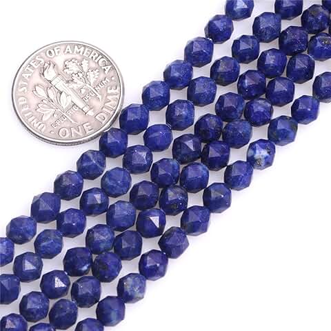 Blue Lapis Lazuli Gemstone Beads for Jewelry Making 15"