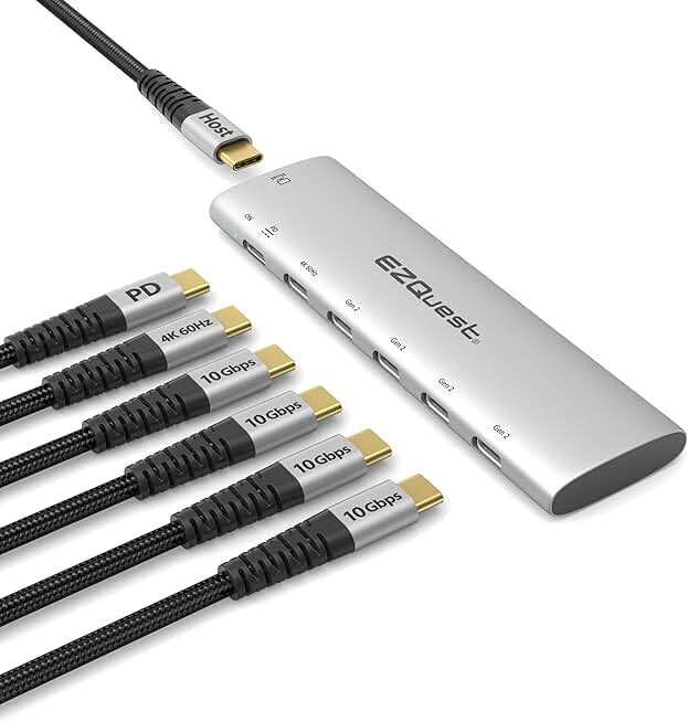 6-in-1 USB-C Hub with 4K Video and Fast Charging