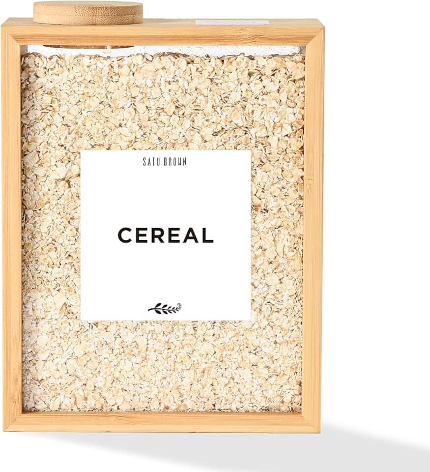 Bamboo Kitchen Cereal and Snack Storage Container