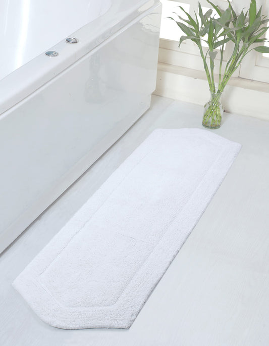 Ho e W rs Waterford Absorbent Cotton Soft Bath Rug, achine Washable, 22"x60", White