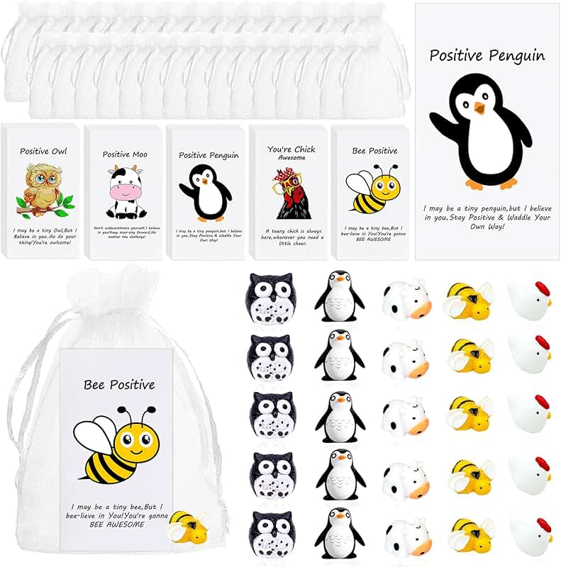 50 Pack Inspirational Teacher and Staff Gifts with Cards and Bags