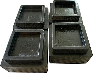 Black Walnut Wood Risers, 2 Inch, Set of 4