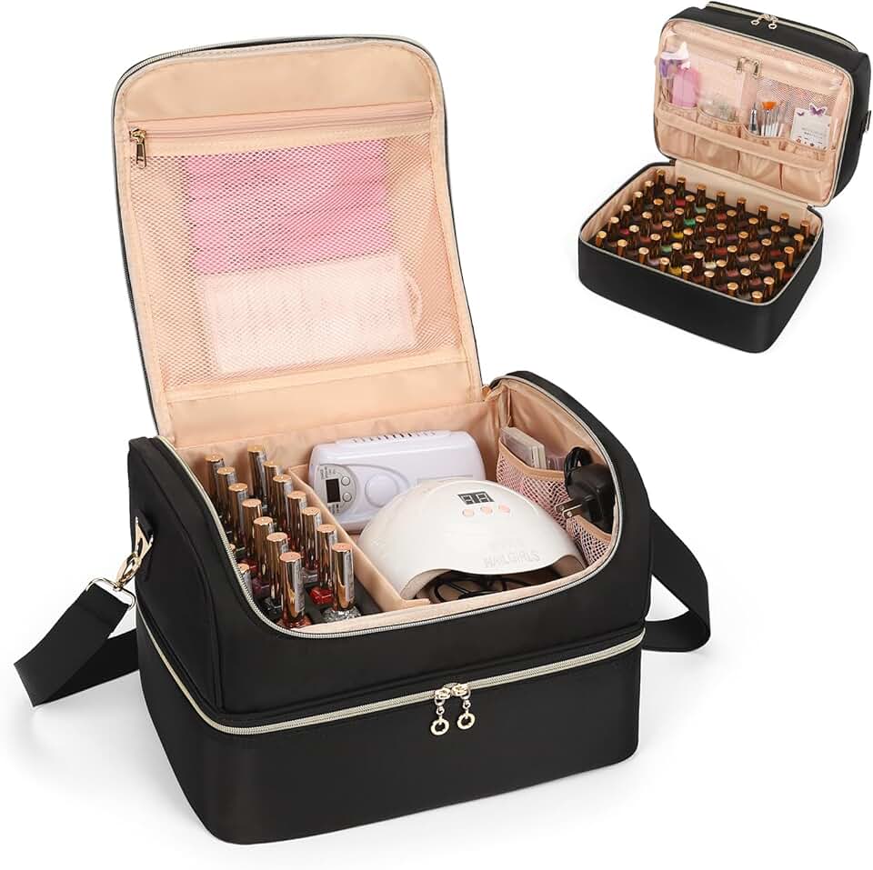 Nail Polish Organizer and Storage Case for 69 Bottles
