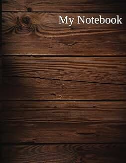 Dark Wood Cover Notebook, 8.5 x 11, 100 Pages