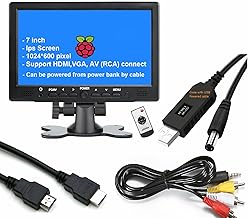 7-inch HDMI VGA AV RCA monitor with speakers and earphone jack