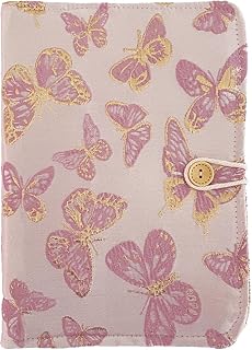 Pink 6-Ring Binder with Butterfly Design