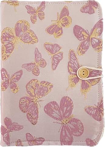 Pink 6-Ring Binder with Butterfly Design