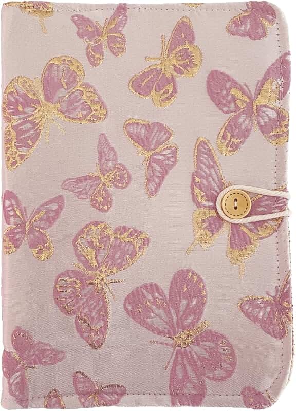 Pink 6-Ring Binder with Butterfly Design