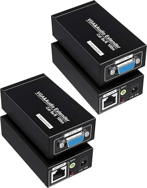 VGA Over Ethernet Extender Set, 328ft/100m