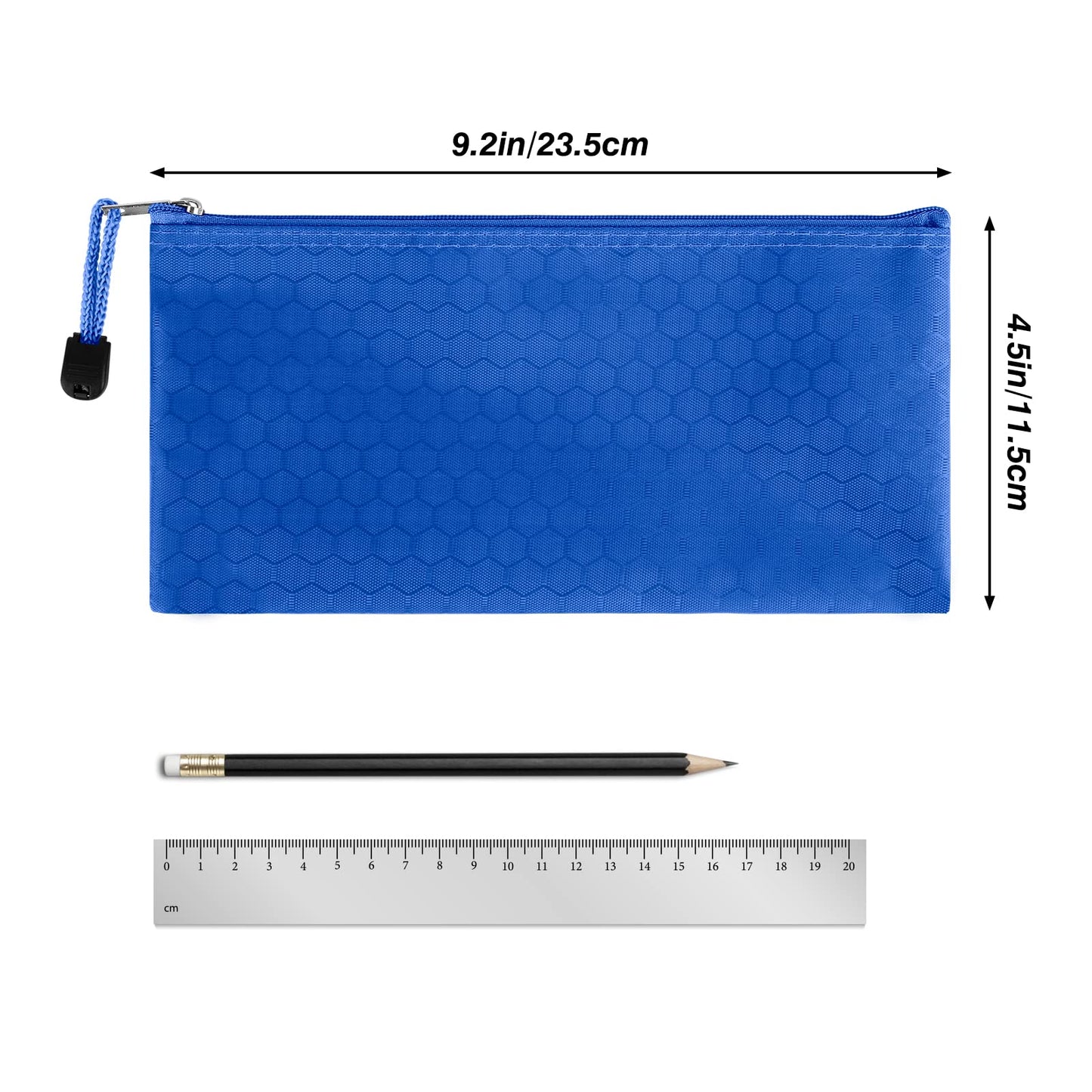 24 Waterproof Pencil Pouches in 12 Colors