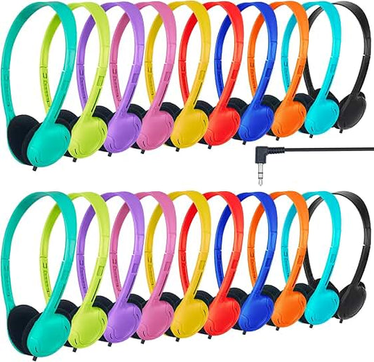 30 Pack Kids and Adults Over-Ear Headphones with 3.5mm Jack