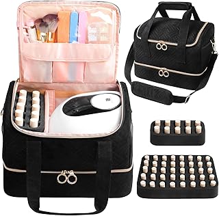 Black Velvet Nail Polish and Lamp Organizer Bag