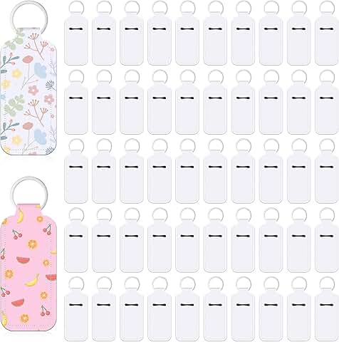 100 Pcs Sublimation Keychain and Lip Balm Holders