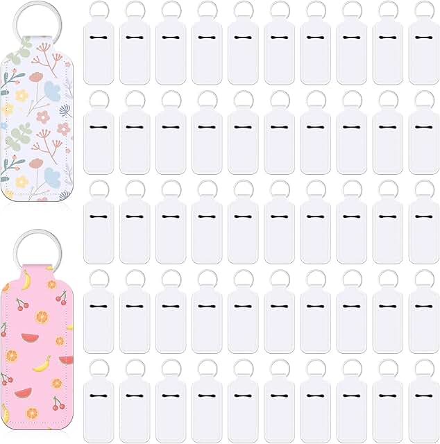 100 Pcs Sublimation Keychain and Lip Balm Holders