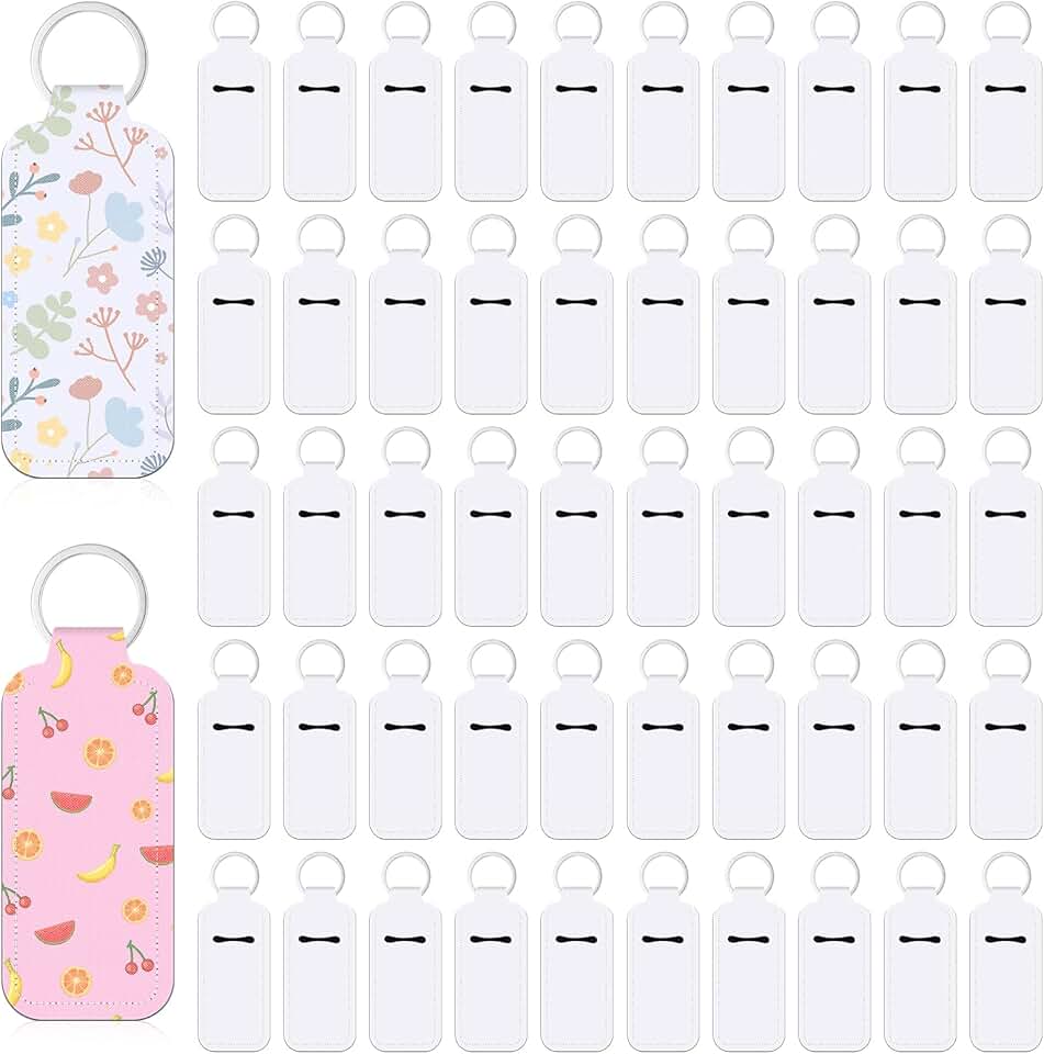100 Pcs Sublimation Keychain and Lip Balm Holders
