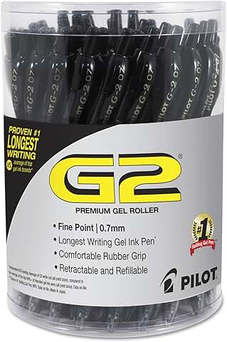 Premium Gel Roller Pen, Fine Point, Black Ink, 36 Pack