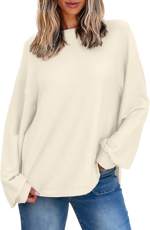 Women's Oversized Long Sleeve Crewneck Top