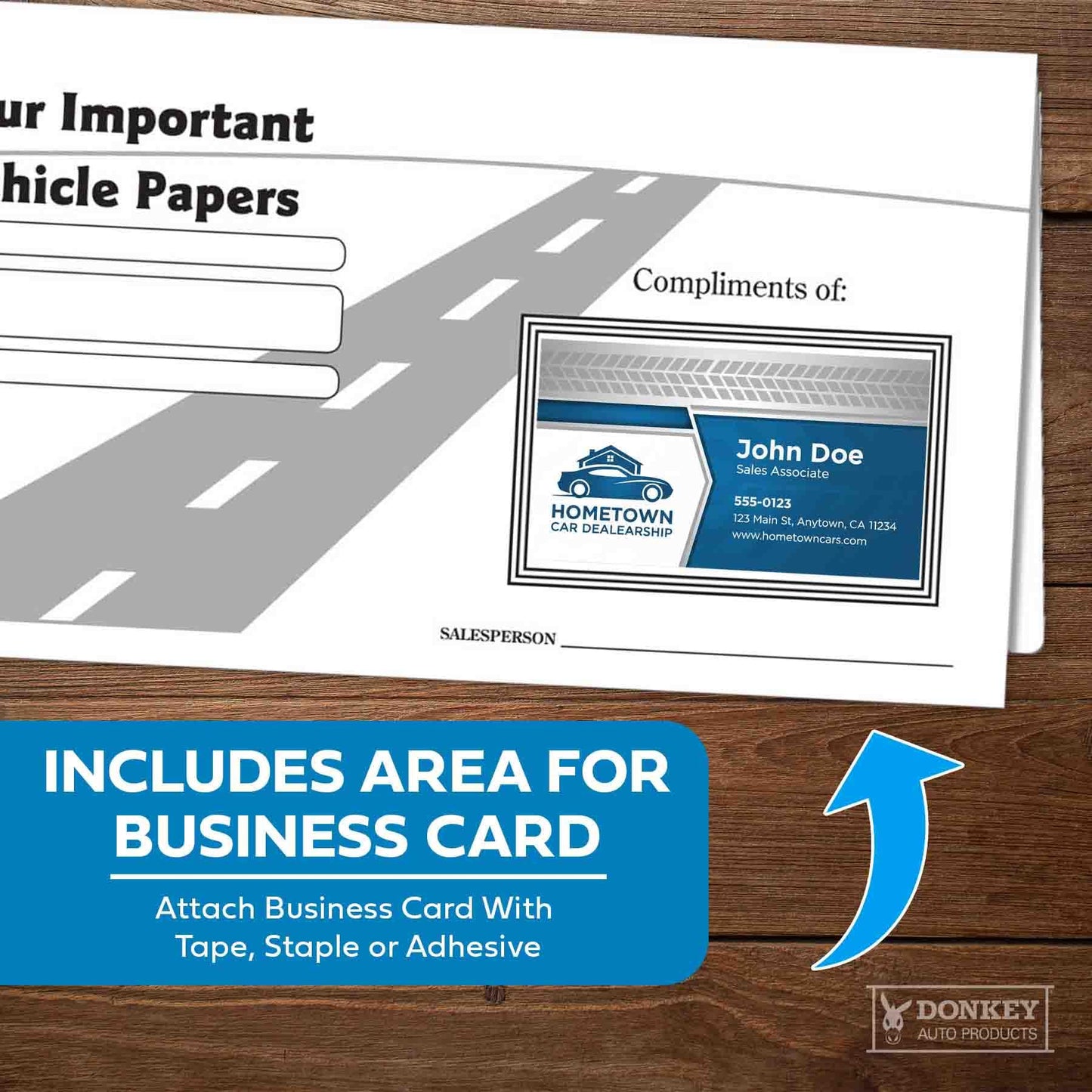 Black Vehicle Document Holders Pack of 50