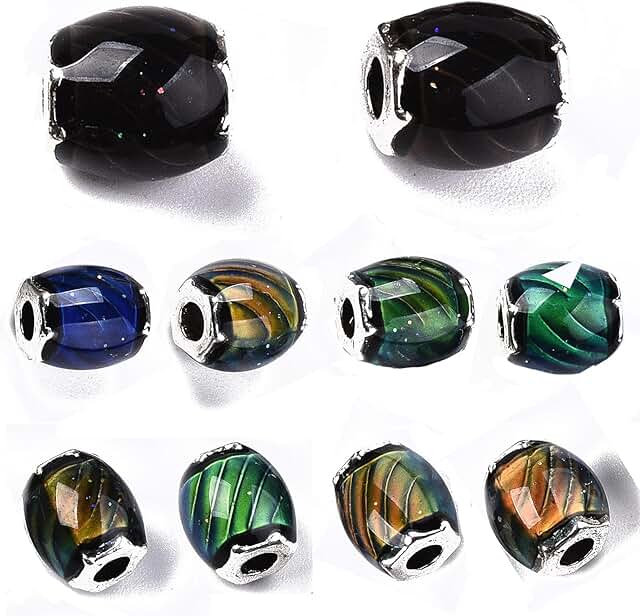 50pcs Color Changing Mood Beads for Jewelry Making