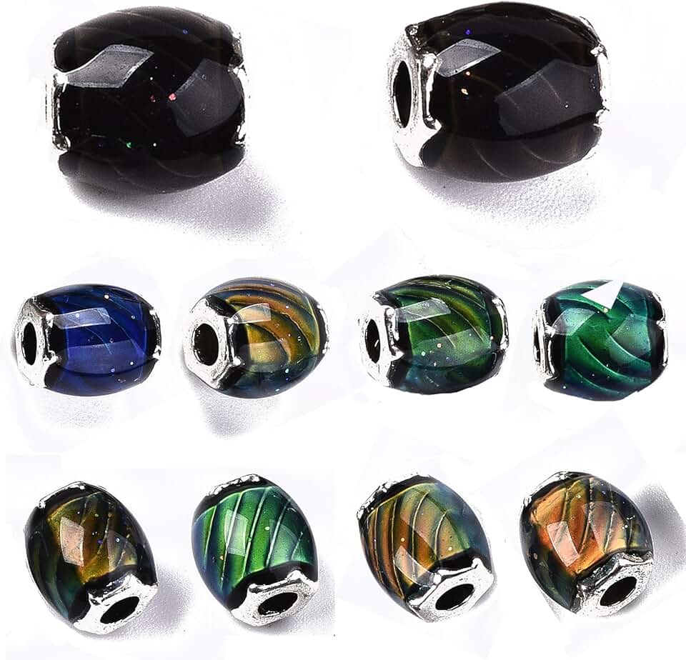 50pcs Color Changing Mood Beads for Jewelry Making