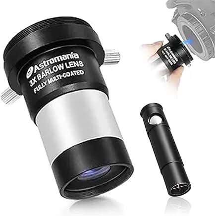 Metal Collimating Cheshire Eyepiece with 3X Barlow Lens Bundle