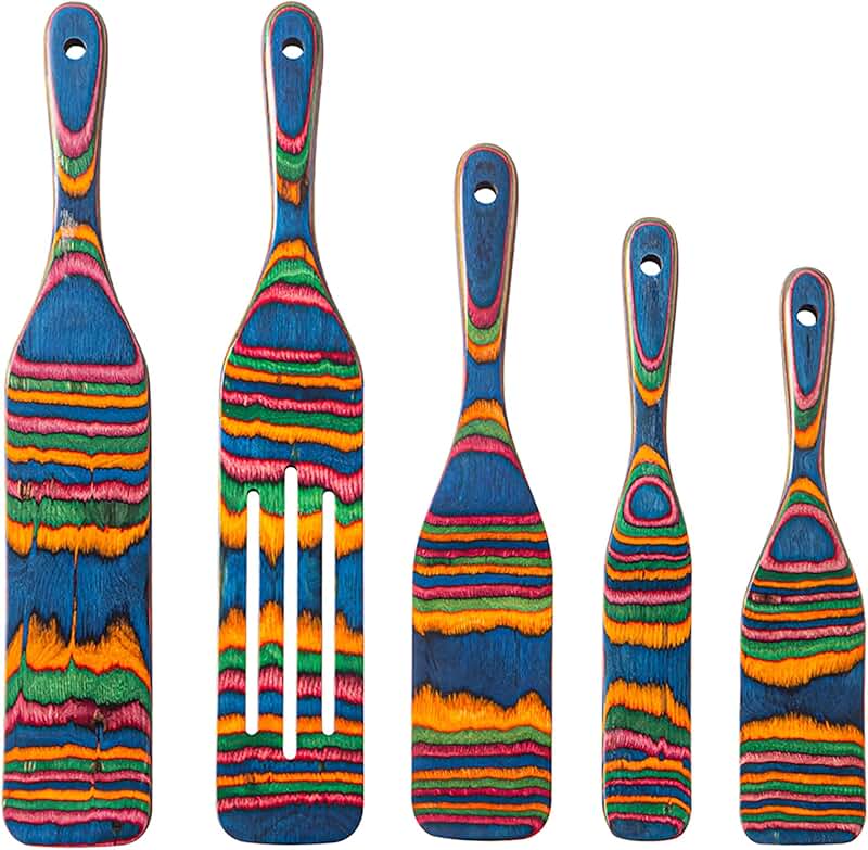 Set of 5 Pakkawood Kitchen Utensils