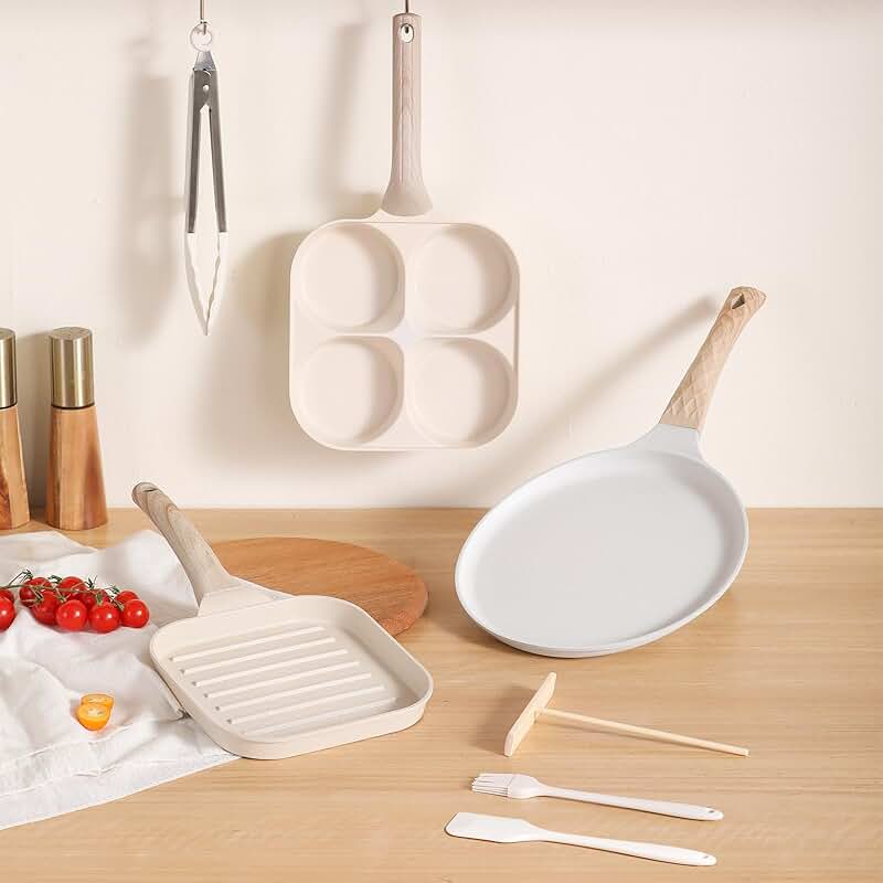 7-Piece Non-Stick Granite Cookware Set with Utensils
