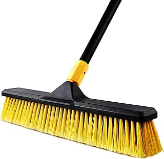 Heavy-Duty 18-Inch Outdoor Push Broom for Cleaning