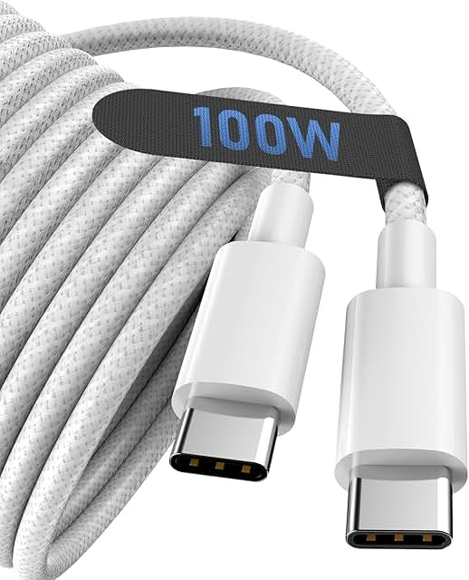 3M White USB-C to USB-C Fast Charging Cable