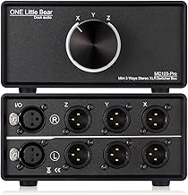 3-Way XLR Audio Switcher with 1 Input and 3 Outputs