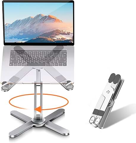 Adjustable 360° Rotating Laptop Stand for Up to 16-Inch Laptops