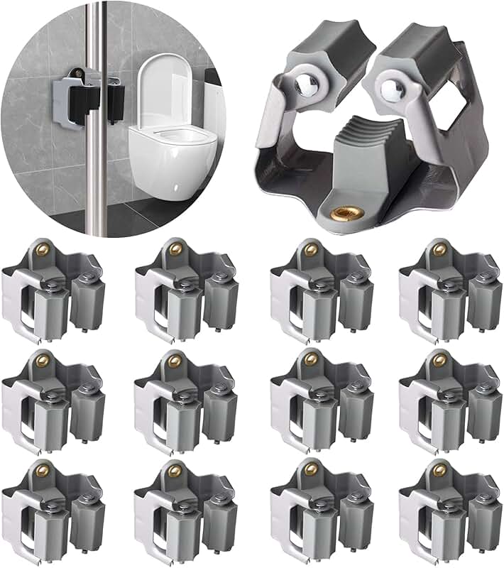 Clear wall-mounted shower caddy with suction cups