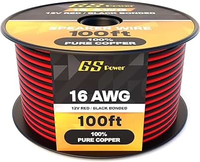 16 Gauge 100ft Pure Copper Speaker Wire
