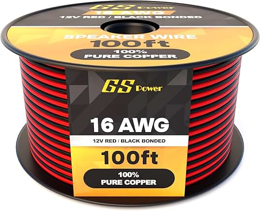 16 Gauge 100ft Pure Copper Speaker Wire