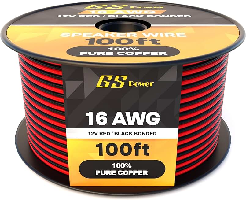 16 Gauge 100ft Pure Copper Speaker Wire