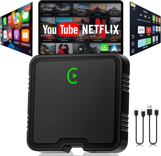 Wireless CarPlay Adapter with Netflix and YouTube Support