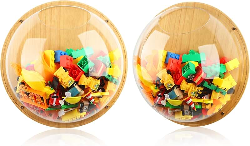 Two Acrylic Toy Dispensers for Wall Mounting