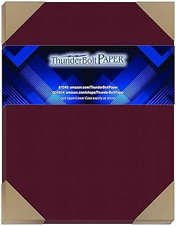 Dark Burgundy Linen Cover Paper, 8.5x11, 80 lb, 25 Sheets