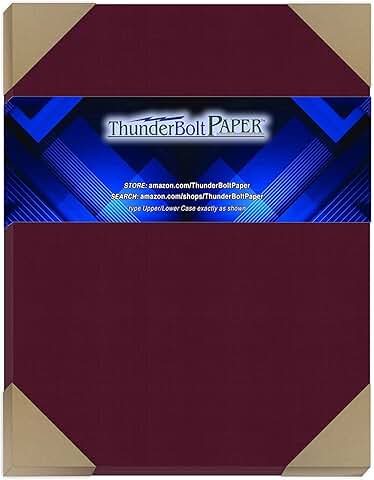 Dark Burgundy Linen Cover Paper, 8.5x11, 80 lb, 25 Sheets