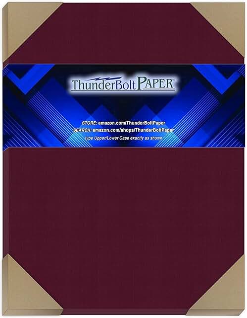 Dark Burgundy Linen Cover Paper, 8.5x11, 80 lb, 25 Sheets
