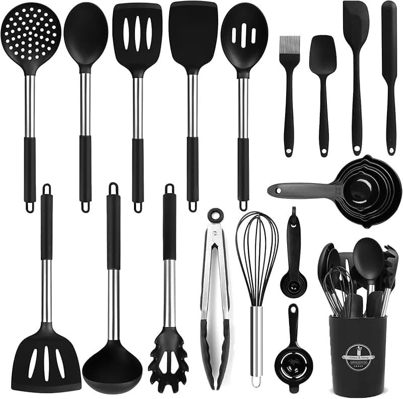 26-Piece Silicone Cooking Utensil Set for Nonstick Cookware