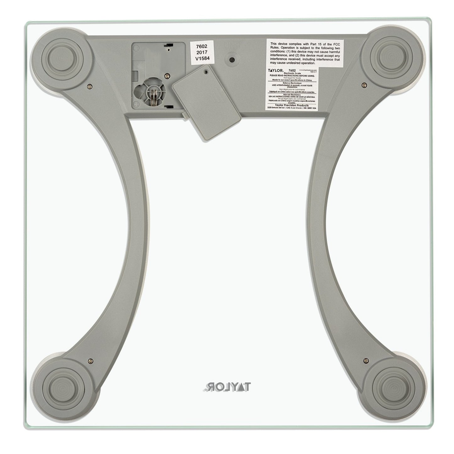 400 Lb. Capacity Clear Gl Digital Bathroom Scale with Metallic Accents