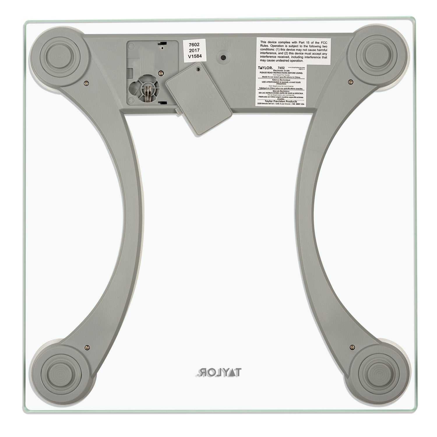 400 Lb. Capacity Clear Gl Digital Bathroom Scale with Metallic Accents