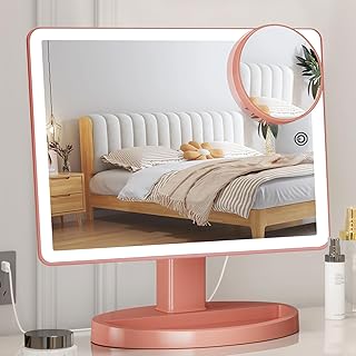Large Lighted Vanity Mirror with 88 LEDs and 10X Magnification