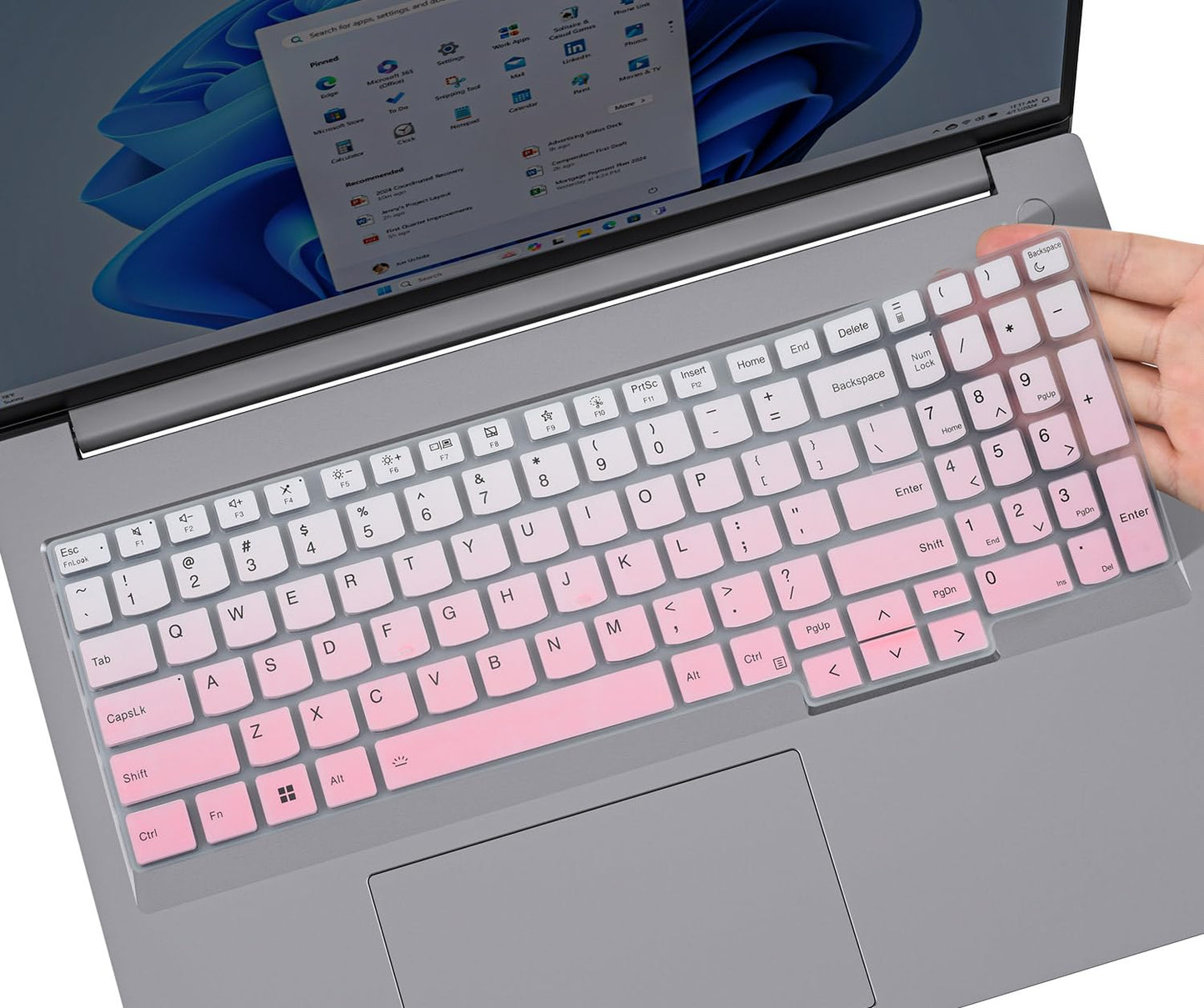 Pink Ombre Keyboard Cover for 16-inch ThinkBook Laptop