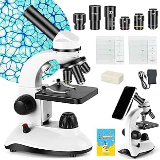 High-Definition Microscope for All Ages with Slides and Phone Holder