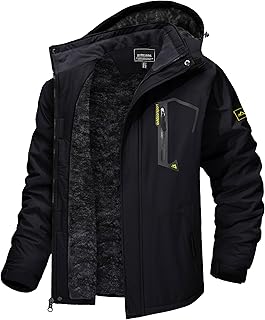 Men's Winter Skiing Water-Resistant Fleece Insulated Snowboard Jacket