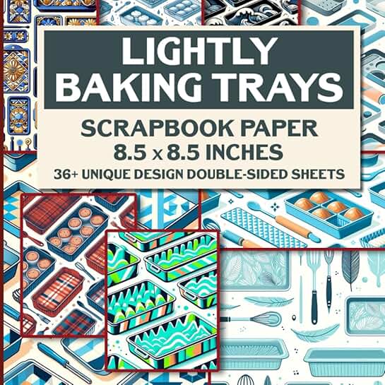 Colorful Patterned Baking Trays for Scrapbooking and Crafts
